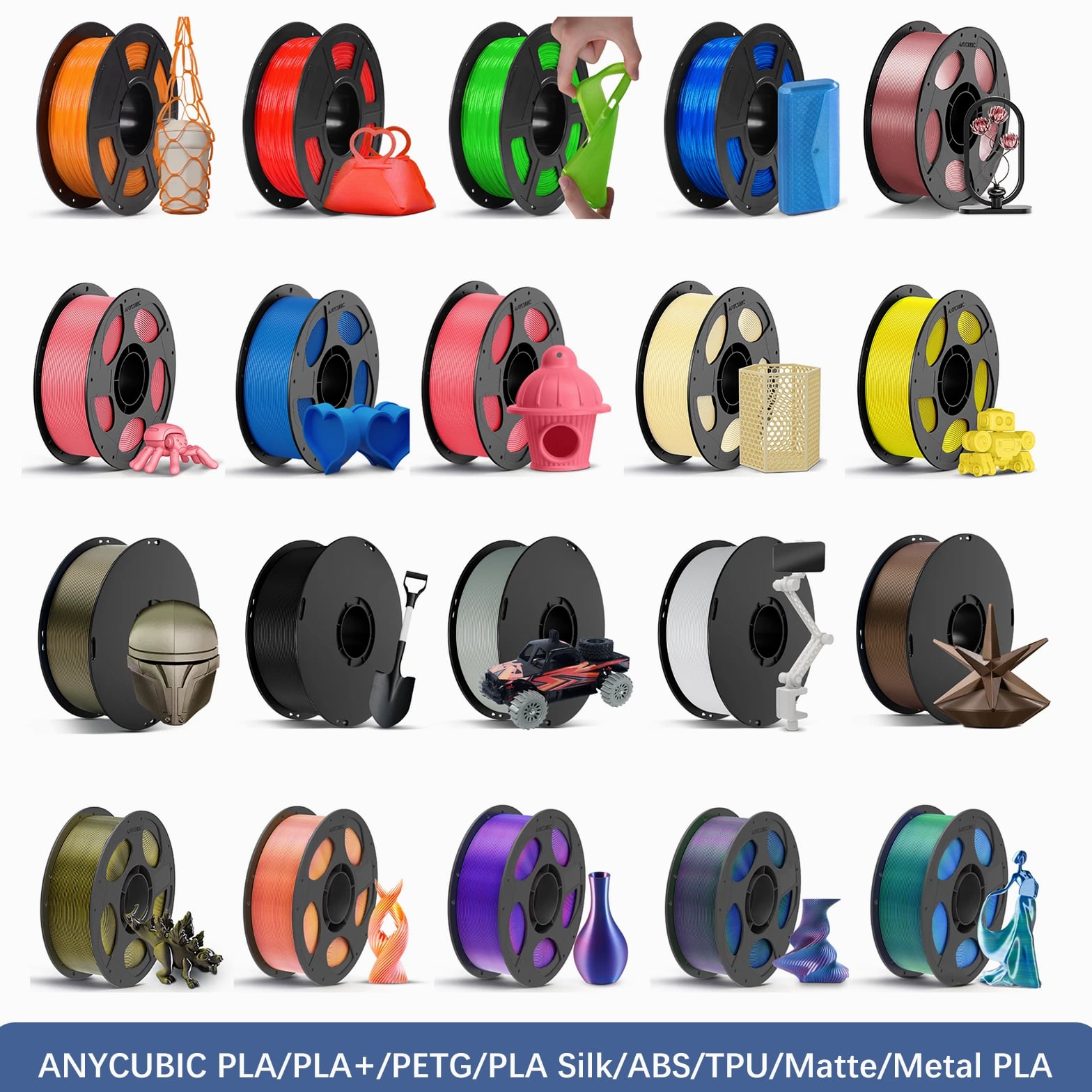 [BUY 10 PAY 6] ANYCUBIC 1.75mm PLA/ PETG/ Silk/ Matte/High Speed 3D Filament Lot