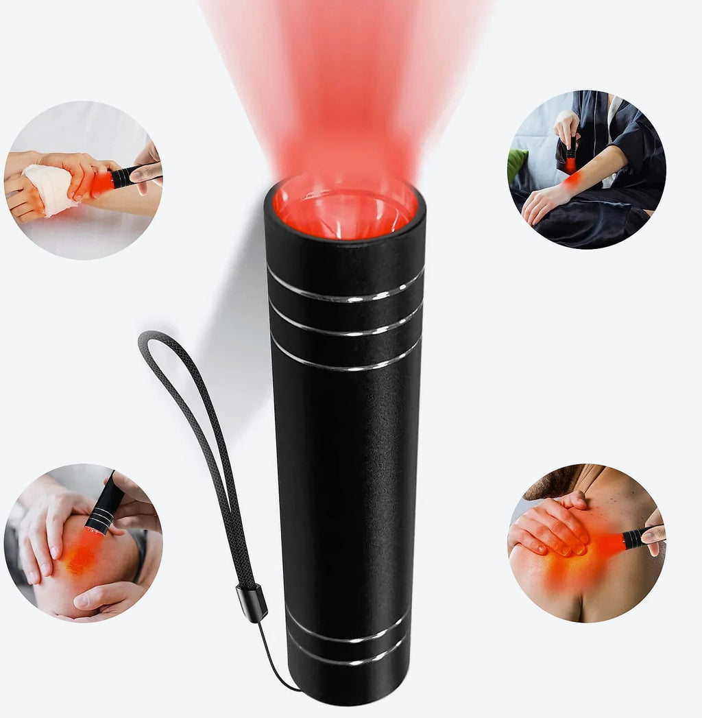 Vilnason Red Blue Light LED Therapy Flashlight