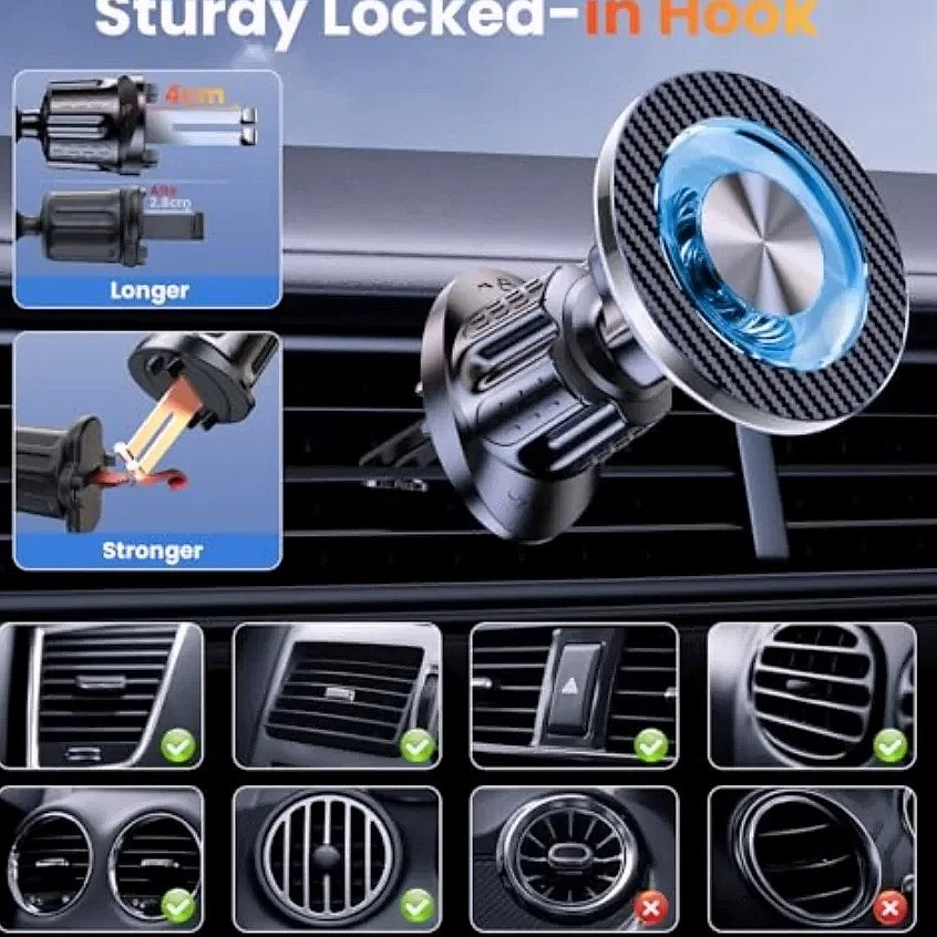 Magnetic Car Phone Holder with MagSafe Compatibility