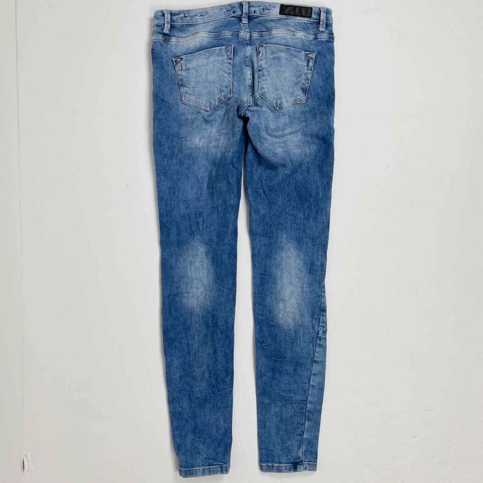 Zara Trafaluc Blue Denim Skinny Jeans 6