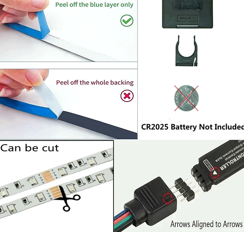 Adiodo USB LED Strip 5050 RGB Smart Light Bluetooth WiFi