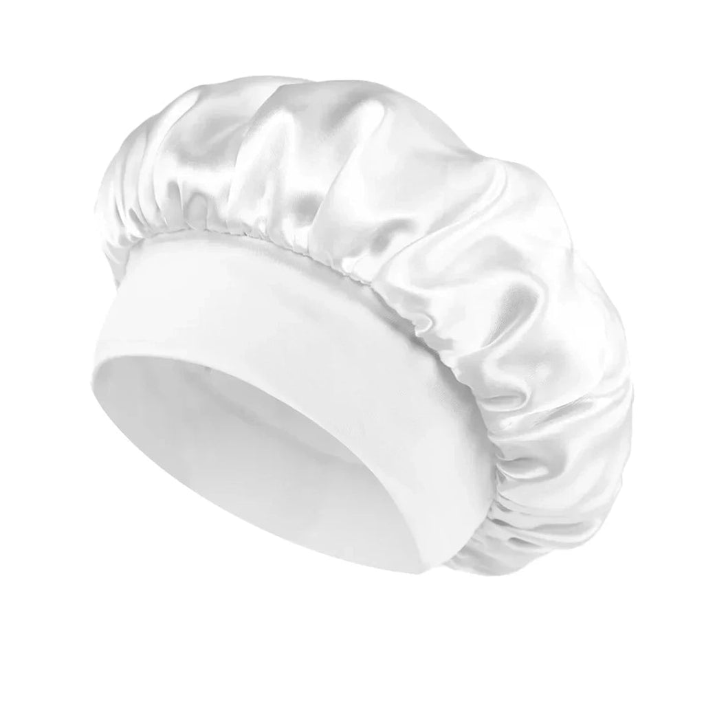 Silk Satin Sleep Bonnet Hair Cap Bonnet Elastic Soft Wide Band for Women