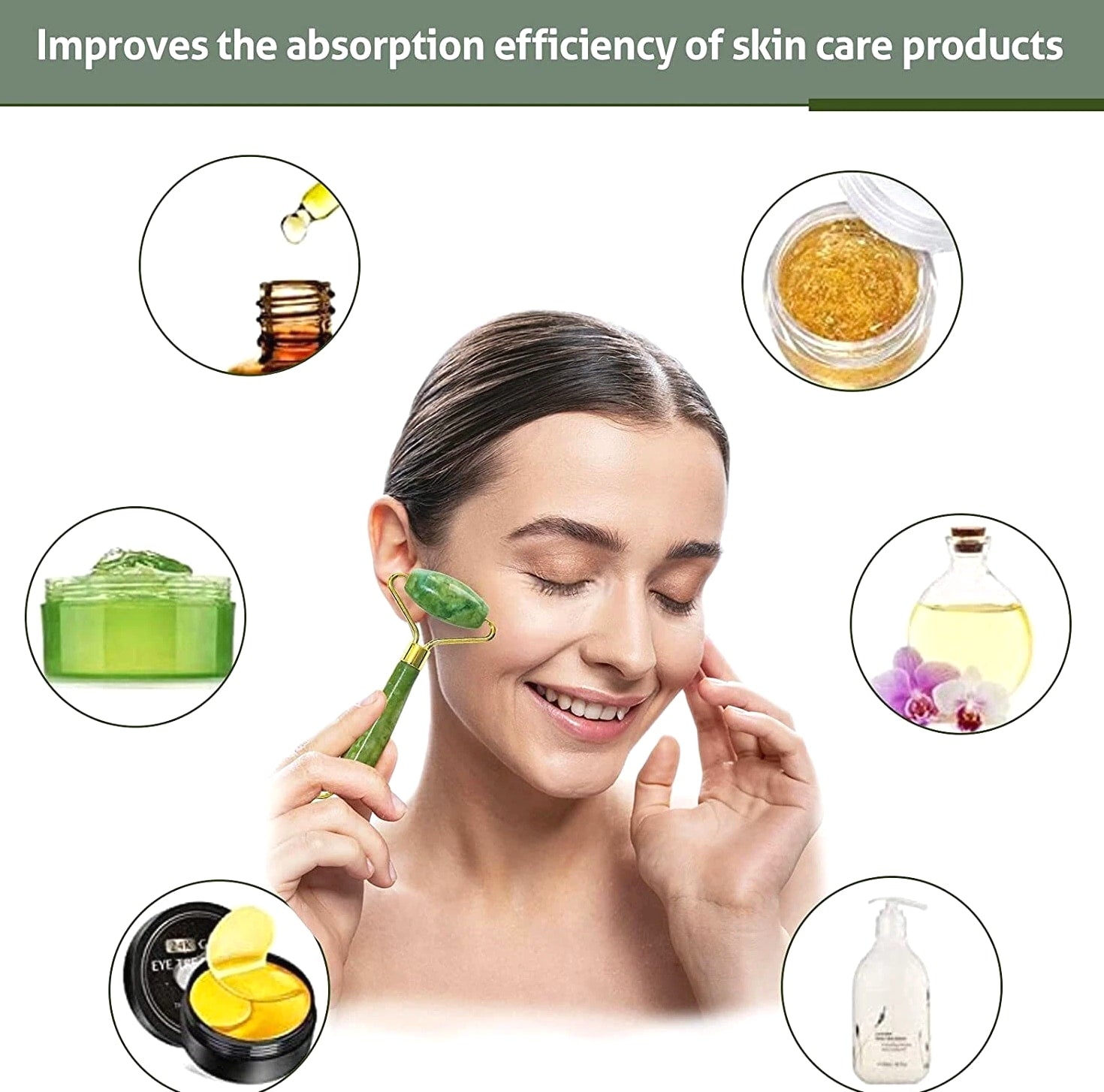 Gua Sha Jade Stone - Natural Rose Quartz Face Body Massager Facial Scraper