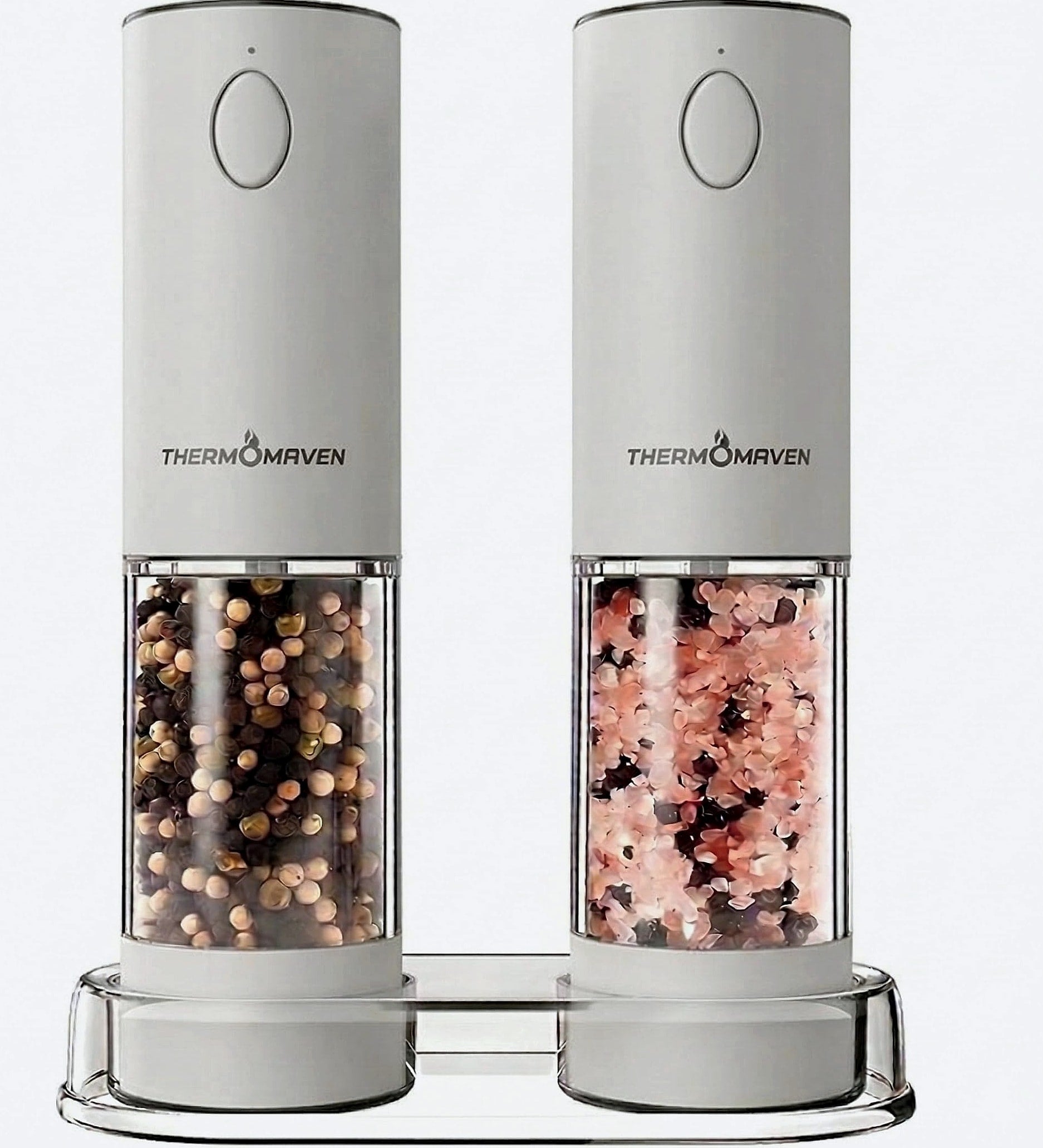 ThermoMaven 110ml Rechargeable Electric Salt Pepper Grinder Set