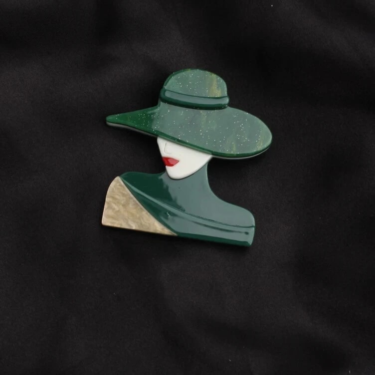 Ladies Wear Hat Acrylic Brooch brooch Women Fashion Clothing Accessories
