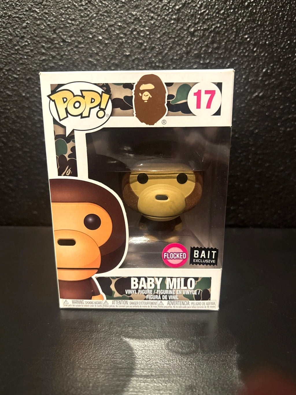 BABY MILO Funko POP! #17 Bape Bait Exclusive Flocked NO SHIRT VARIANT SUPER RARE