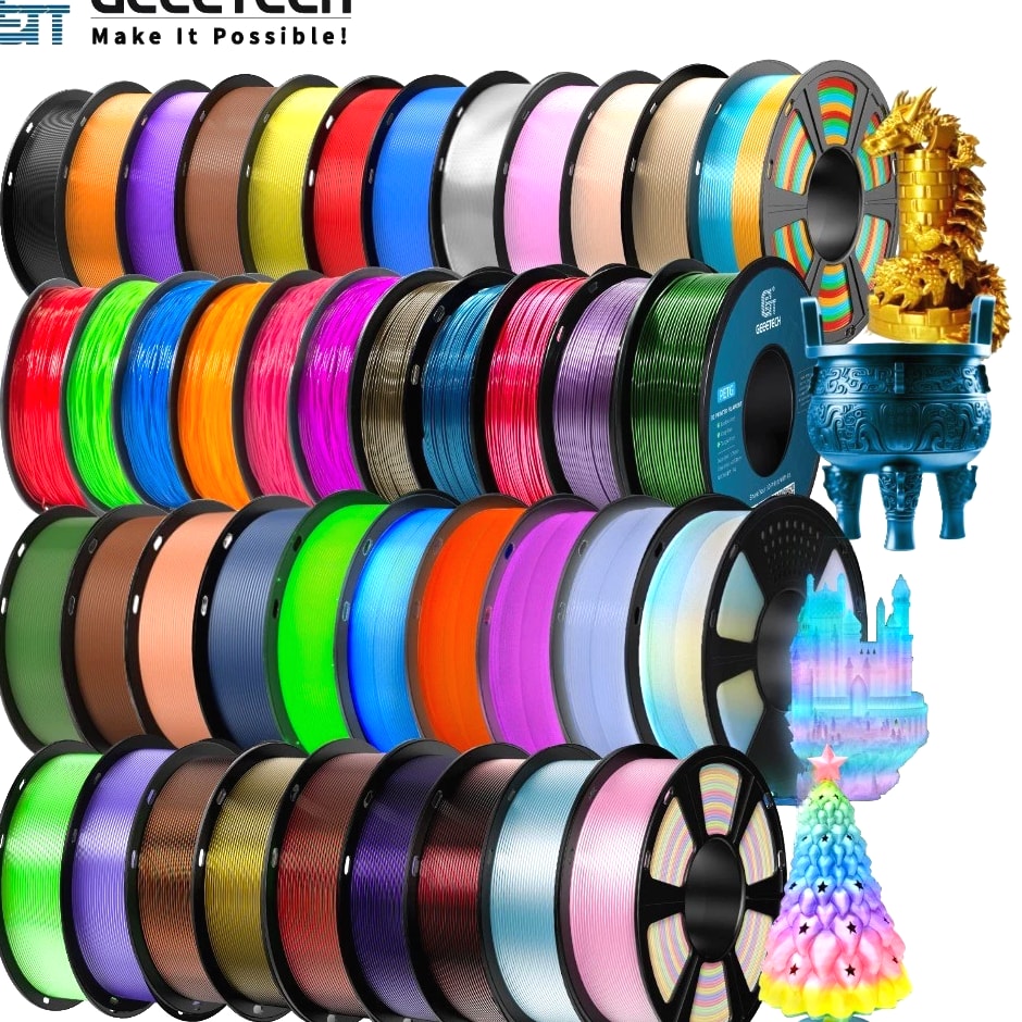 【Buy 6 Get 4 Free!Add 10】GEEETECH 3D Printer Filament 1KG PLA /ABS+/PETG/TPU US