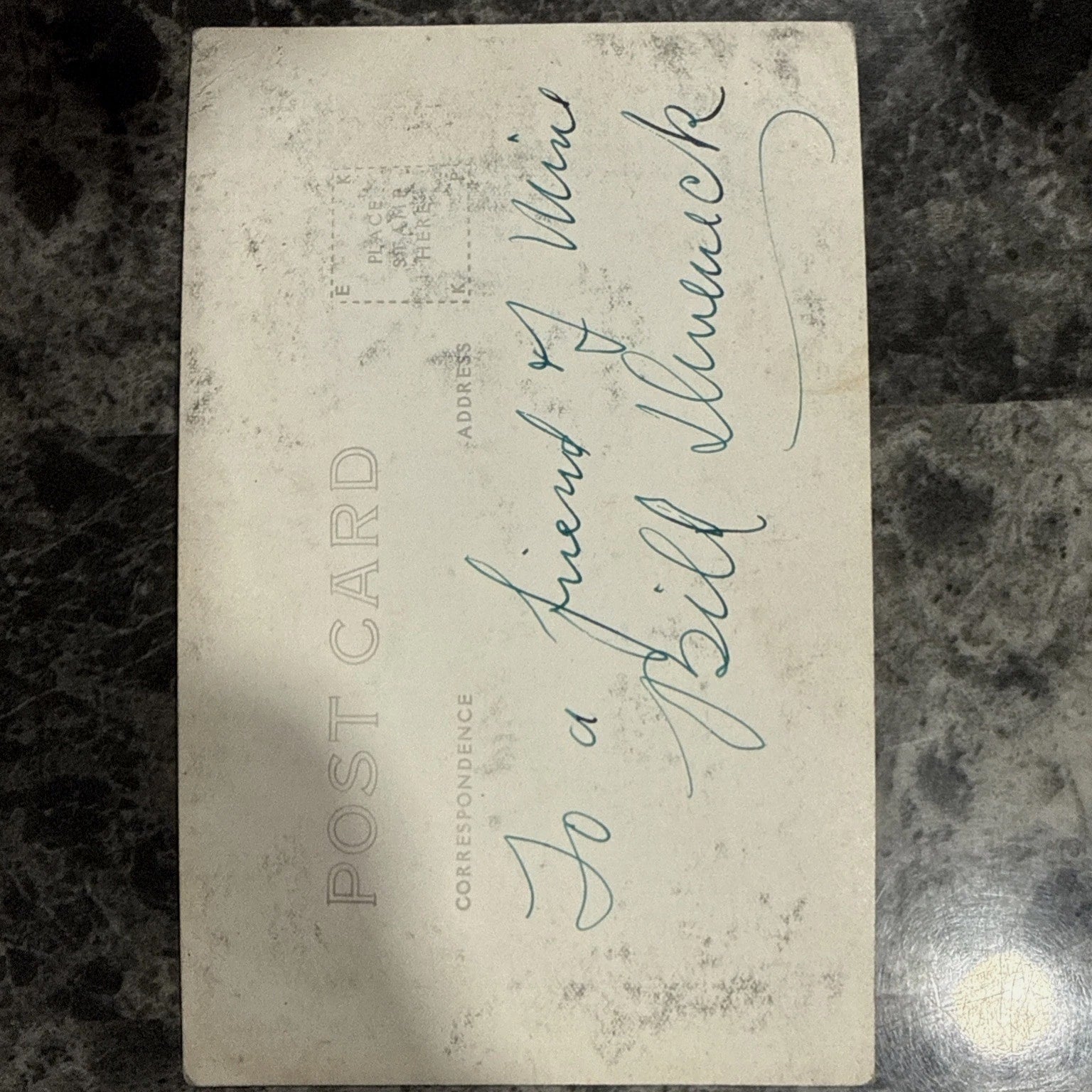 Vintage Wrestling PostCard Vincent Lopez Possibly Signed? Rare