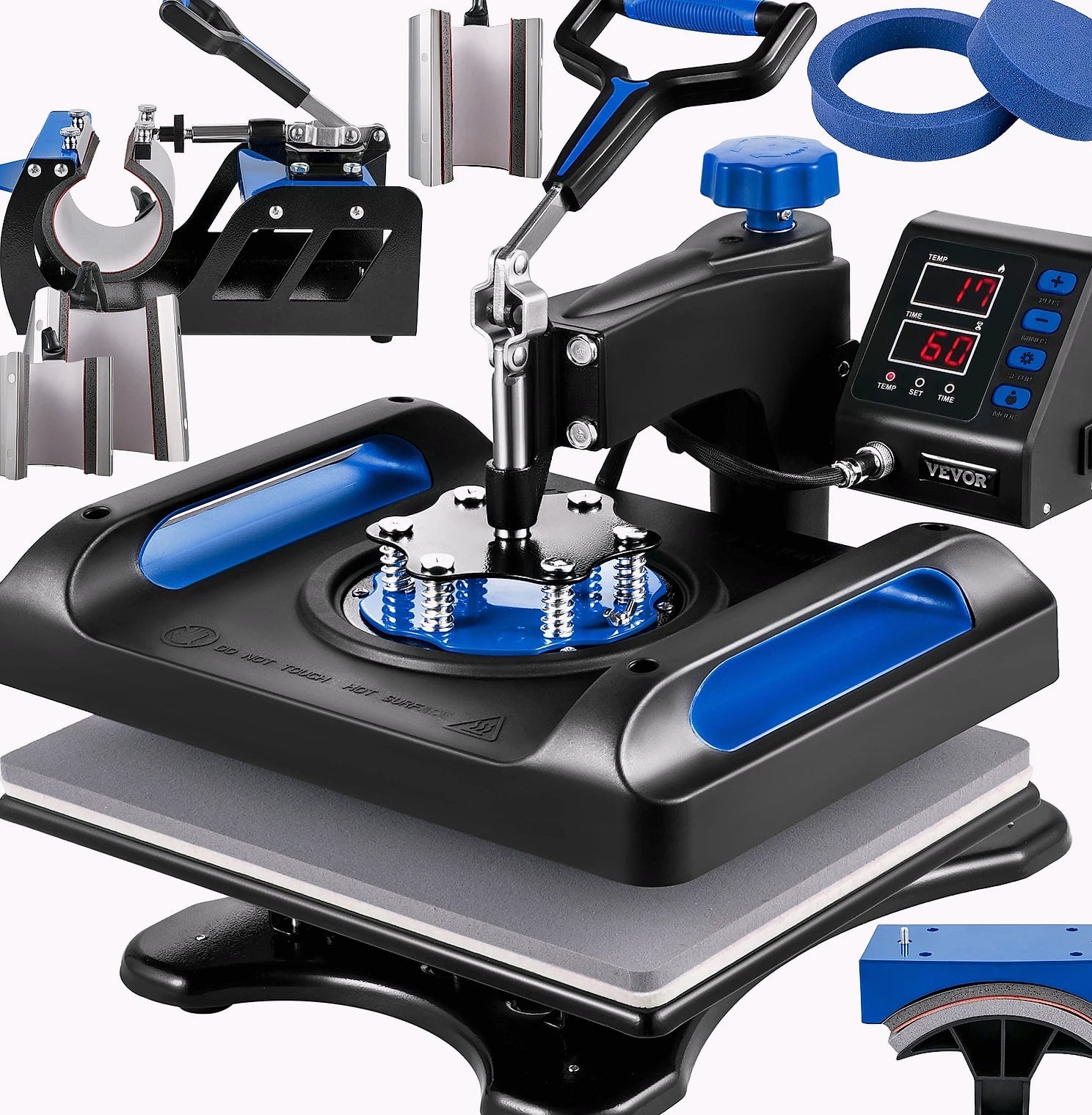 SucceBuy 30x38cm 8-in-1 Heat Press Machine with 360 Rotation