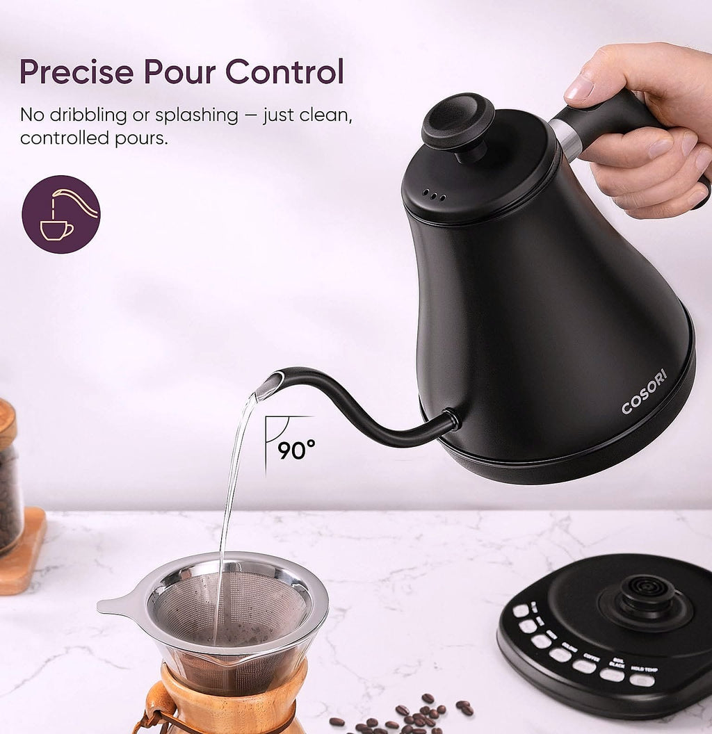 Cosori Electric Gooseneck Kettle, 0.8L Pour Over with Temperature Control