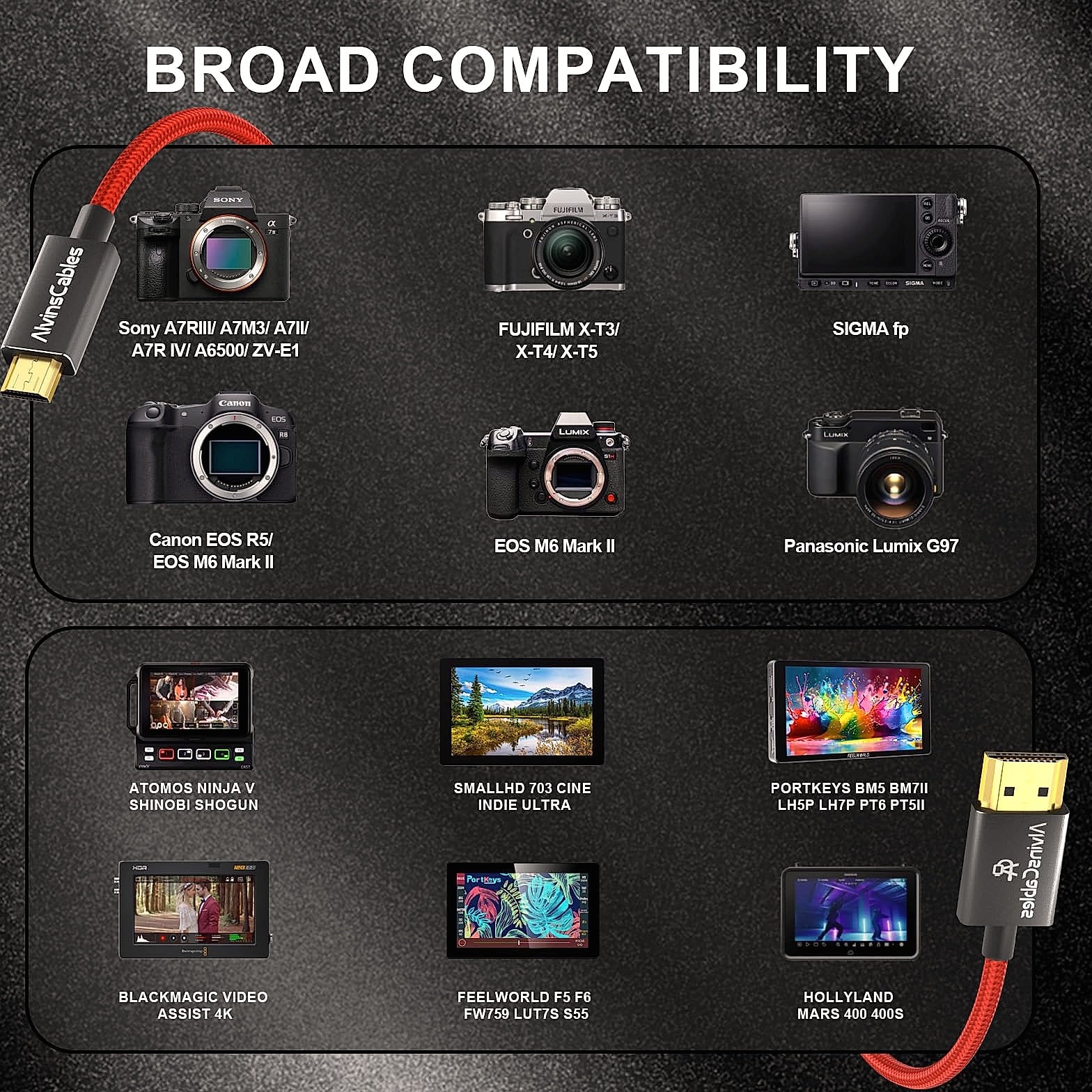 Alvin's Cables 8K Micro-HDMI to HDMI Coiled Cable for Cameras
