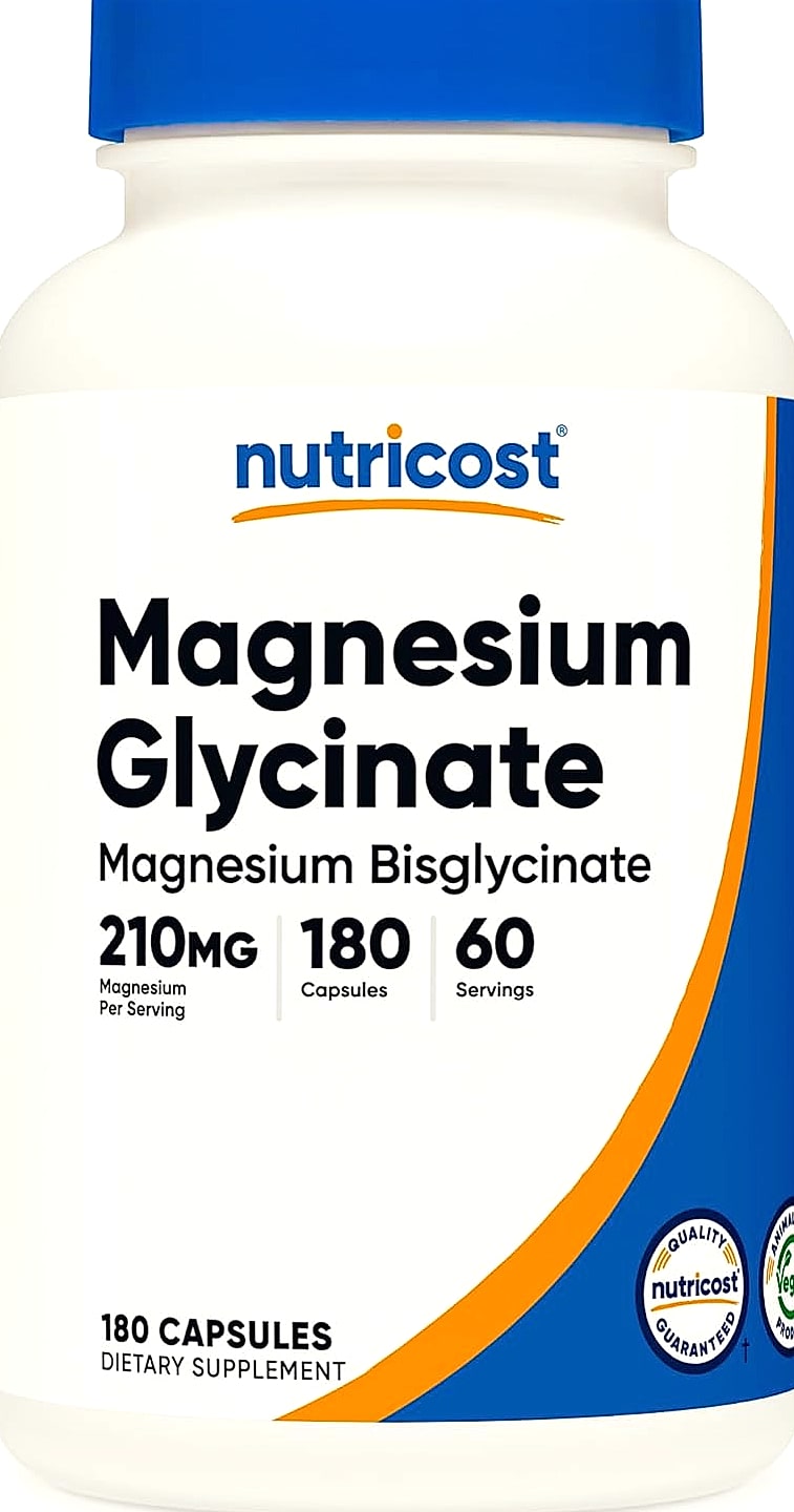 Nutricost Magnesium Glycinate 210mg Capsules, 180 Count