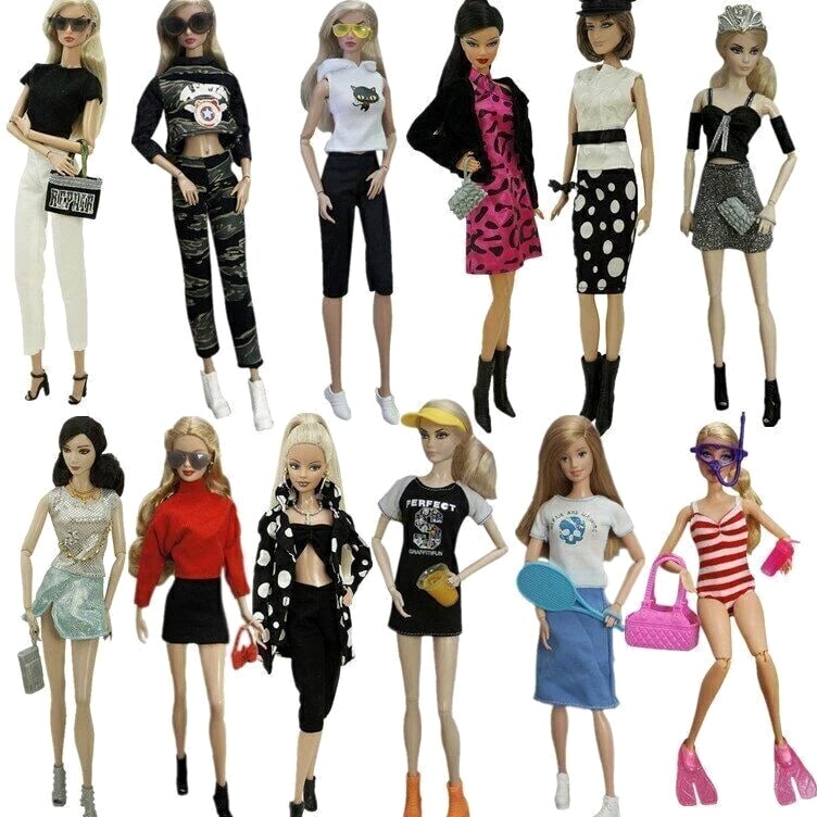 Doll Clothes Outfits Set Shirt Coat Jacket Skirt Dress Pant Accessory 11.5" Doll