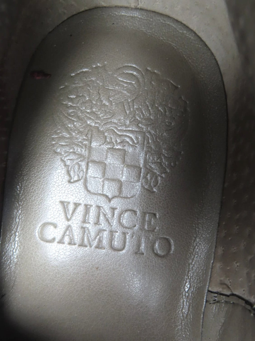 Vince Camuto Women's Pevista Boot Size 7 Tan Taupe Suede Block Heel Side Cutout
