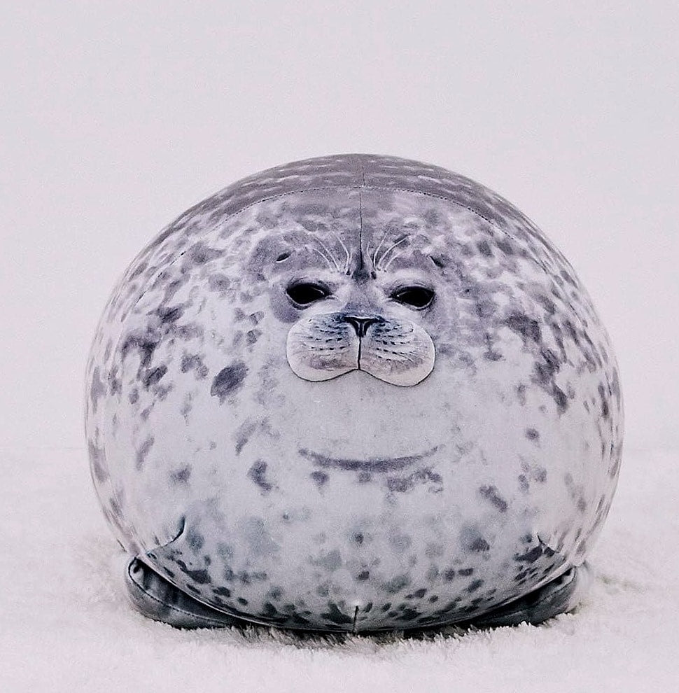MerryXD Chubby Blob Seal Pillow Plush Toy, 13 Inch