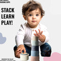 Toy Stacking Cups. Fun Educational Baby Toys, Waterproof Silicone for  Toddlers