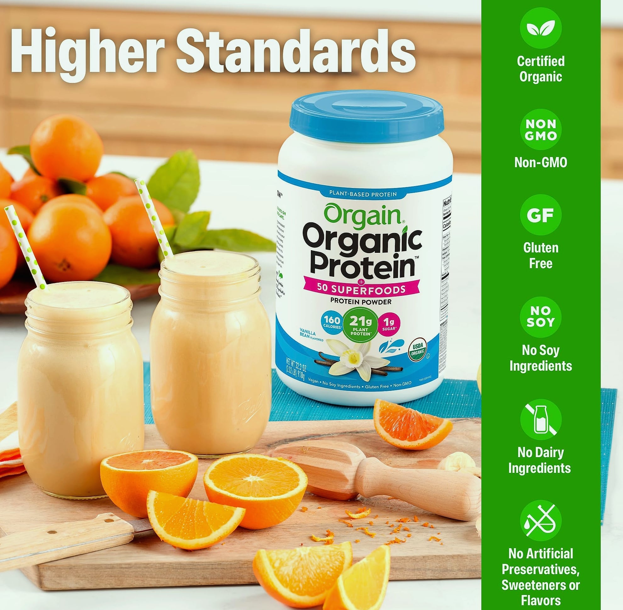 Orgain Organic Vegan Protein Powder with 50 Superfoods