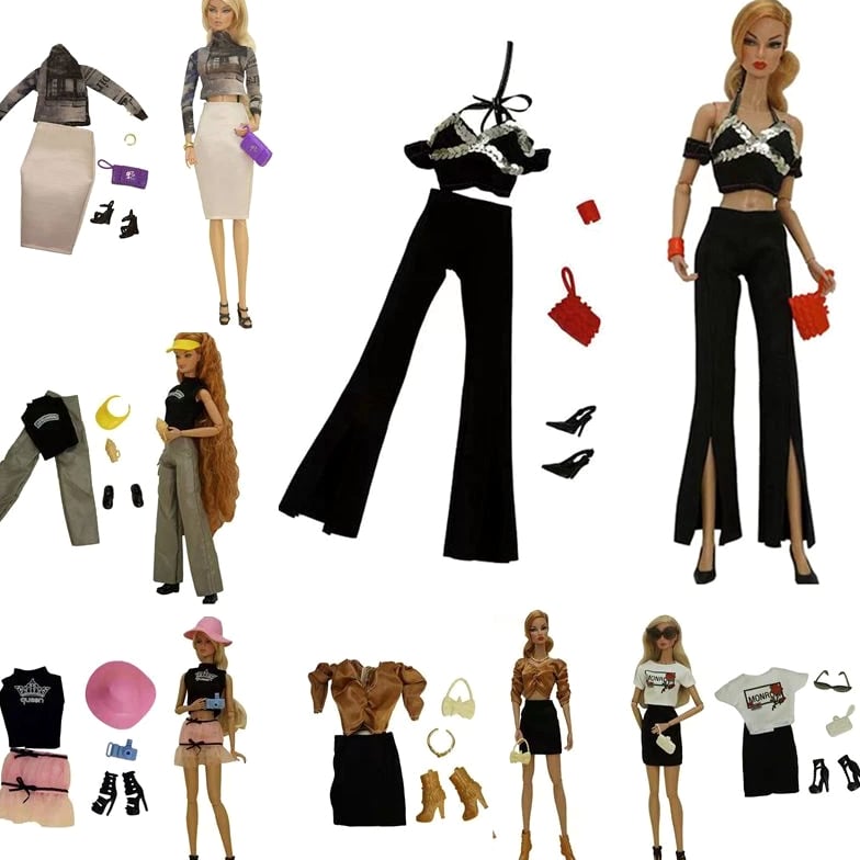 1/6 Doll Clothes Outfits Set Shirt Coat Jacket Skirt Dress Pants Accessory 11.5"
