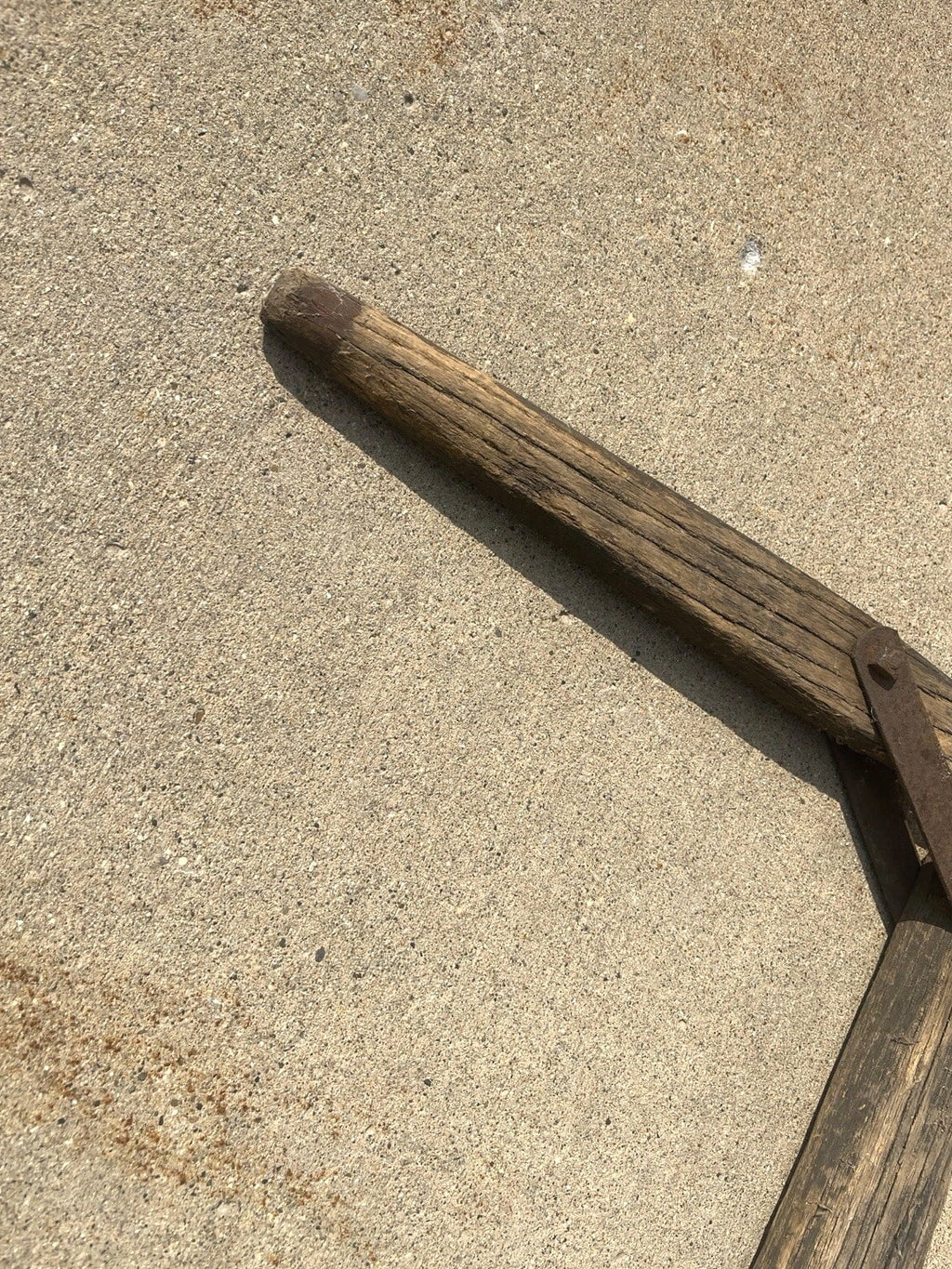 Antique Primitive Wood Double Tree Iron Country Decor Western 2-Horse Hitch