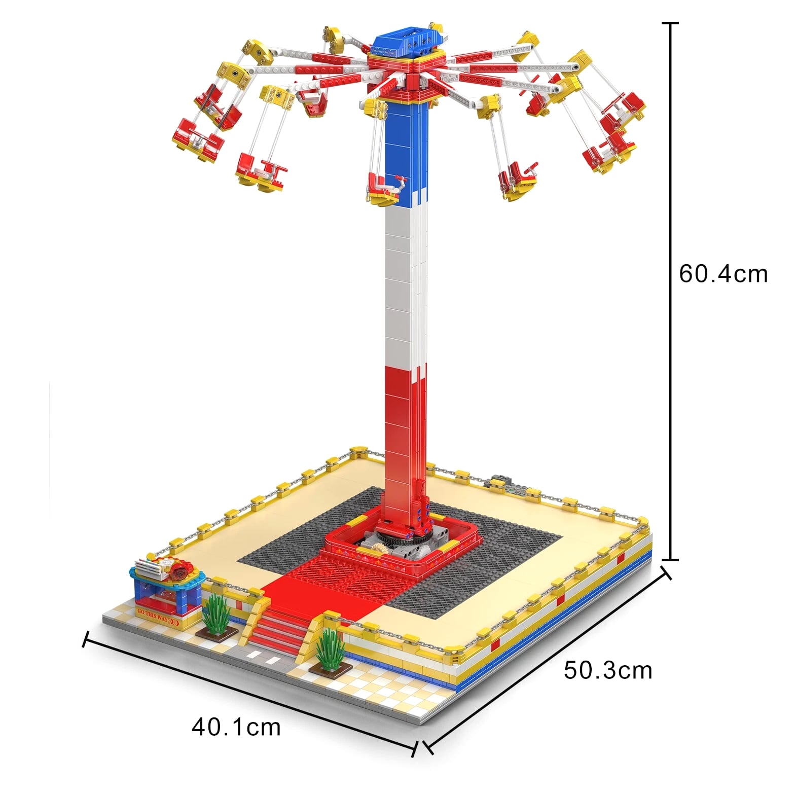 Mould King 11016 Rotating Flying Chair Paradise Building Block Remote Controlled