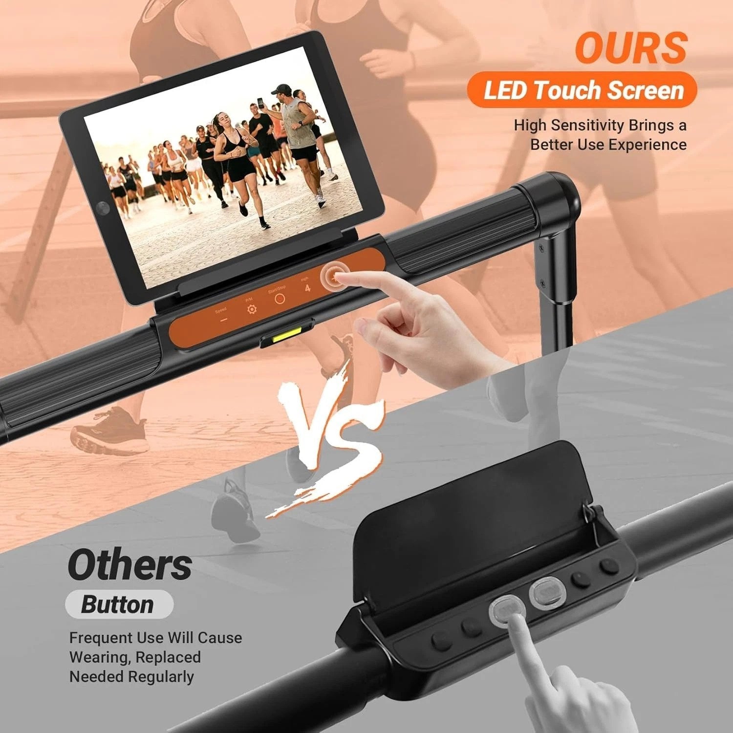 2-in-1 Foldable Treadmill, 2.5HP Under Desk Walking Pad=