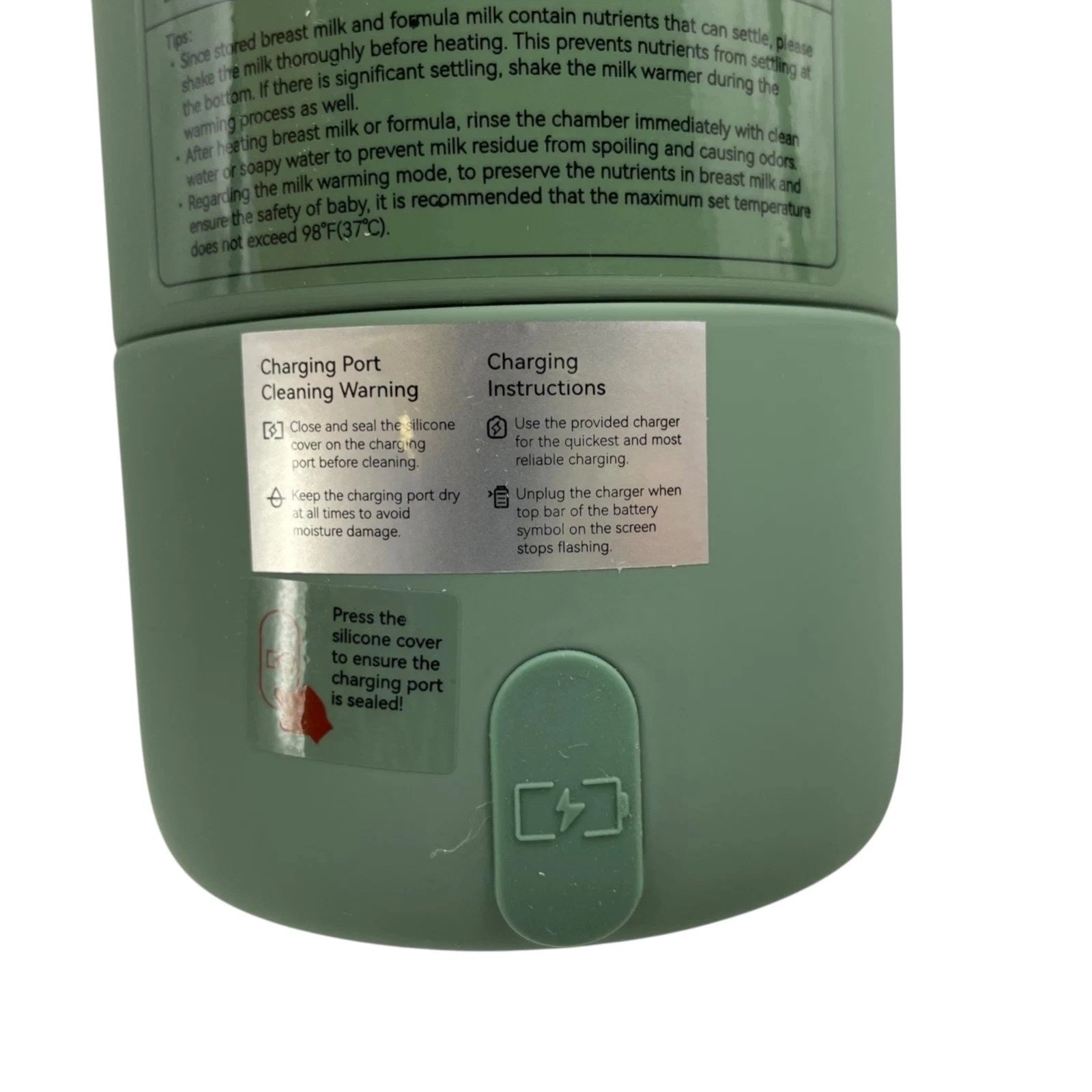 Momcozy MW05 Dual Heating Portable Water & Milk Warmer Green #OB5178 (TC)