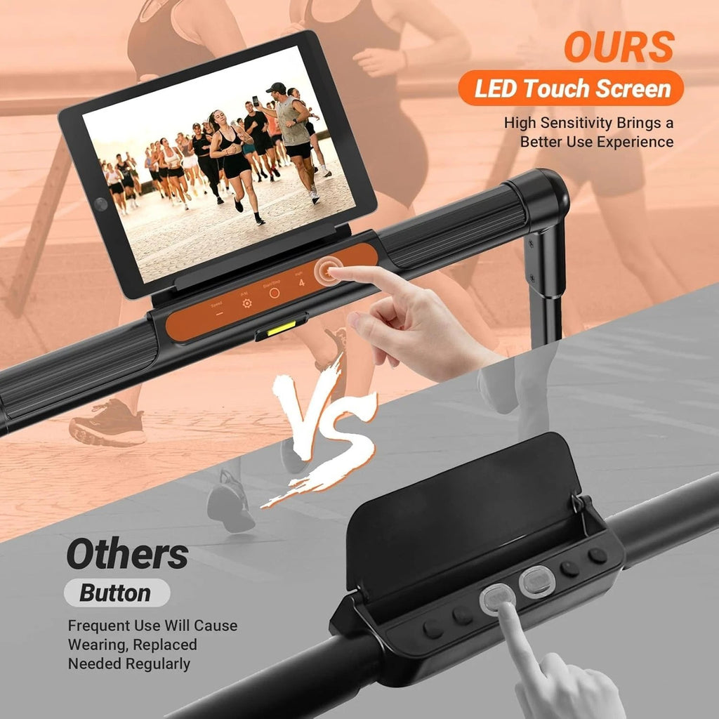 2-in-1 Foldable Treadmill, 2.5HP Under Desk Walking Pad=