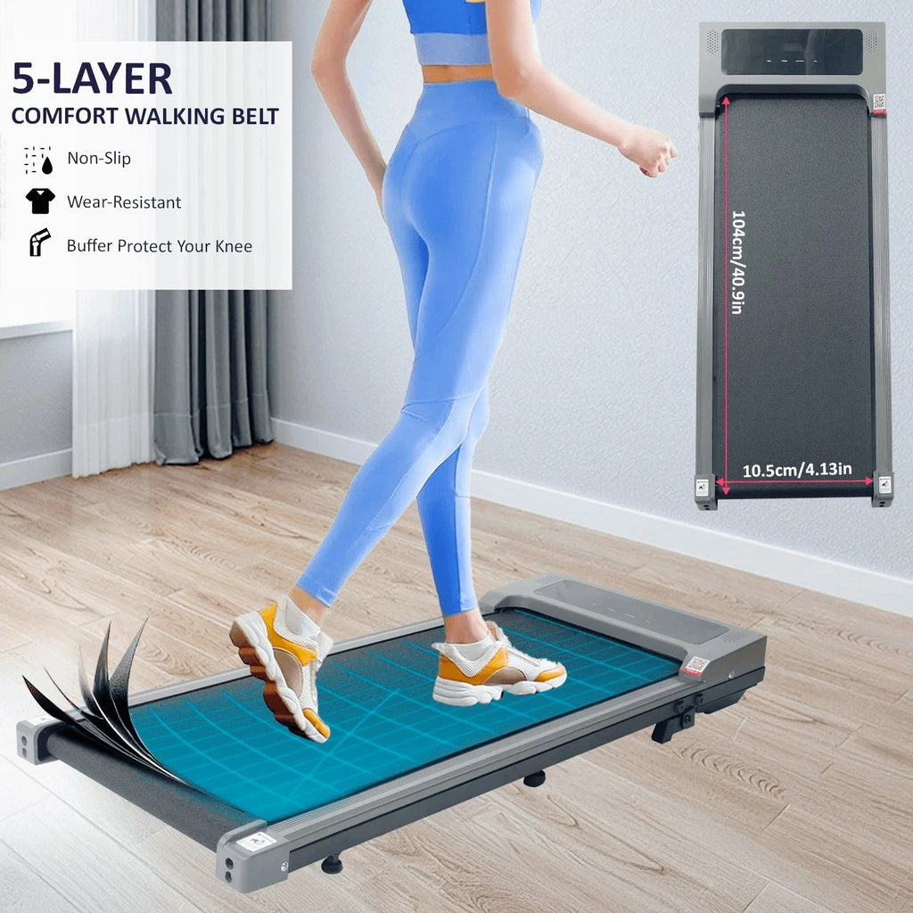 New 5 % lncline Walking Pad，4-in-1 Walking Pad Treadmill With vibration mode