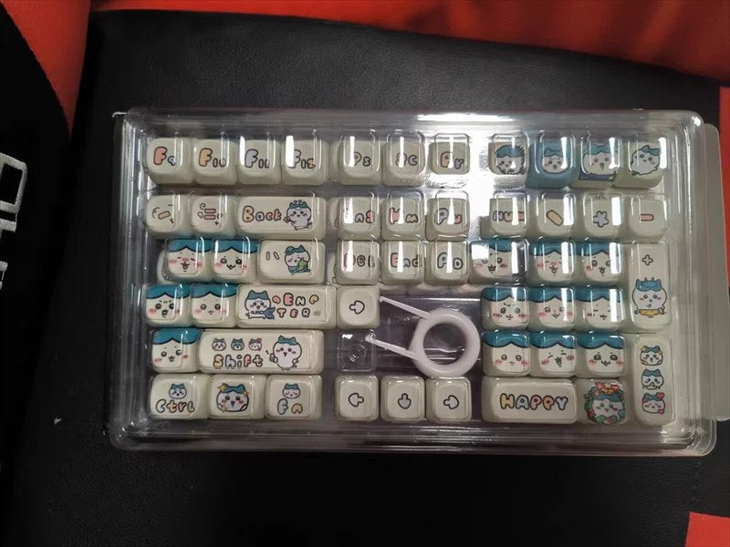 Cartoon Chiikawa Hachiware Keycaps For Mechanical Keyboard Full Set 131 Keys