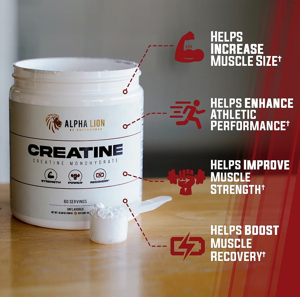 ALPHA LION Creatine Monohydrate Powder 5g Unflavored