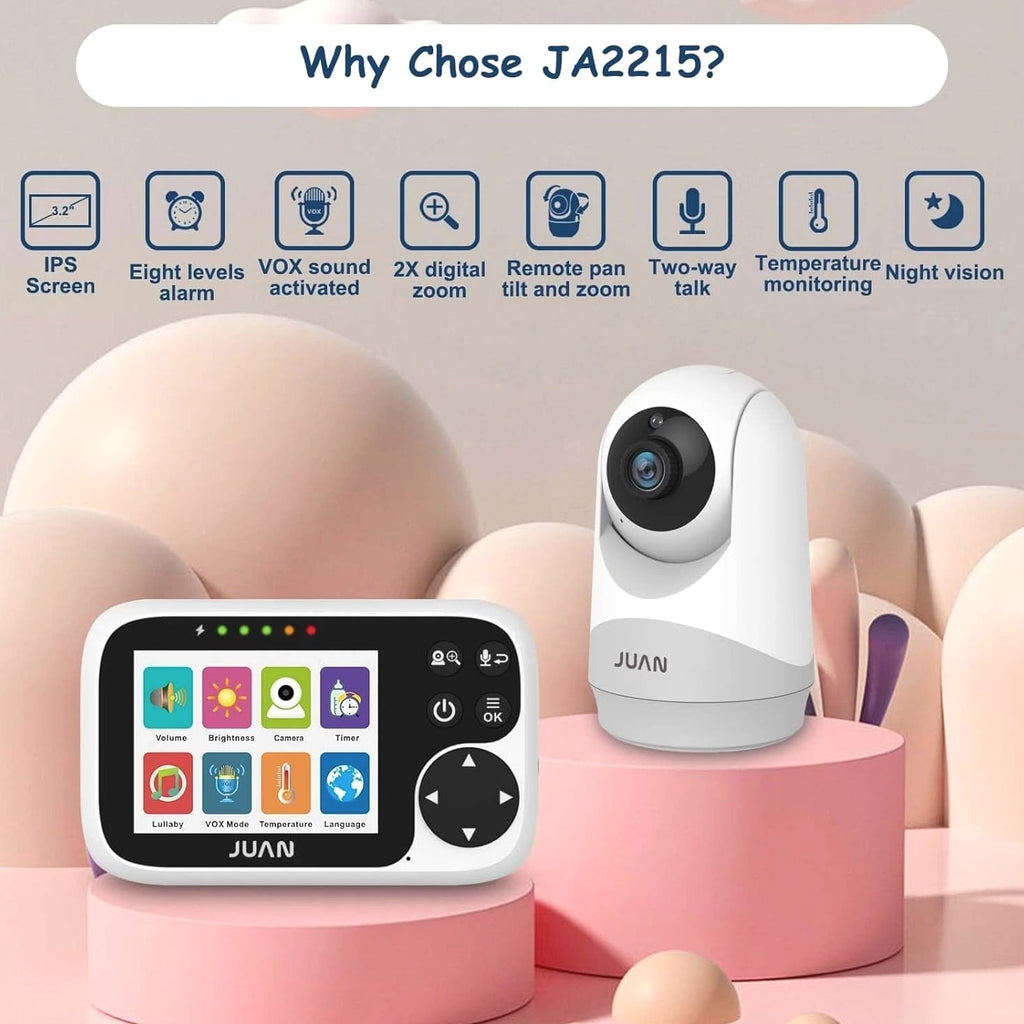 Video Baby Monitor with Camera and Audio - No WiFi Baby Camera Monitor with 3...
