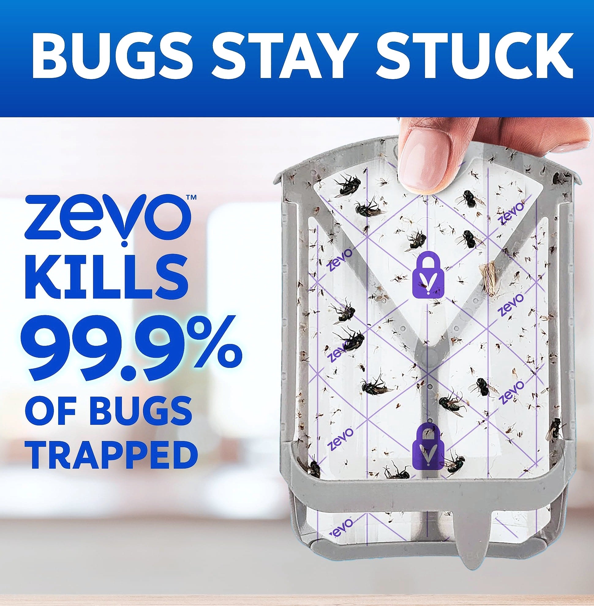 Zevo Flying Insect Trap Refill Cartridges for Indoor Fly Control