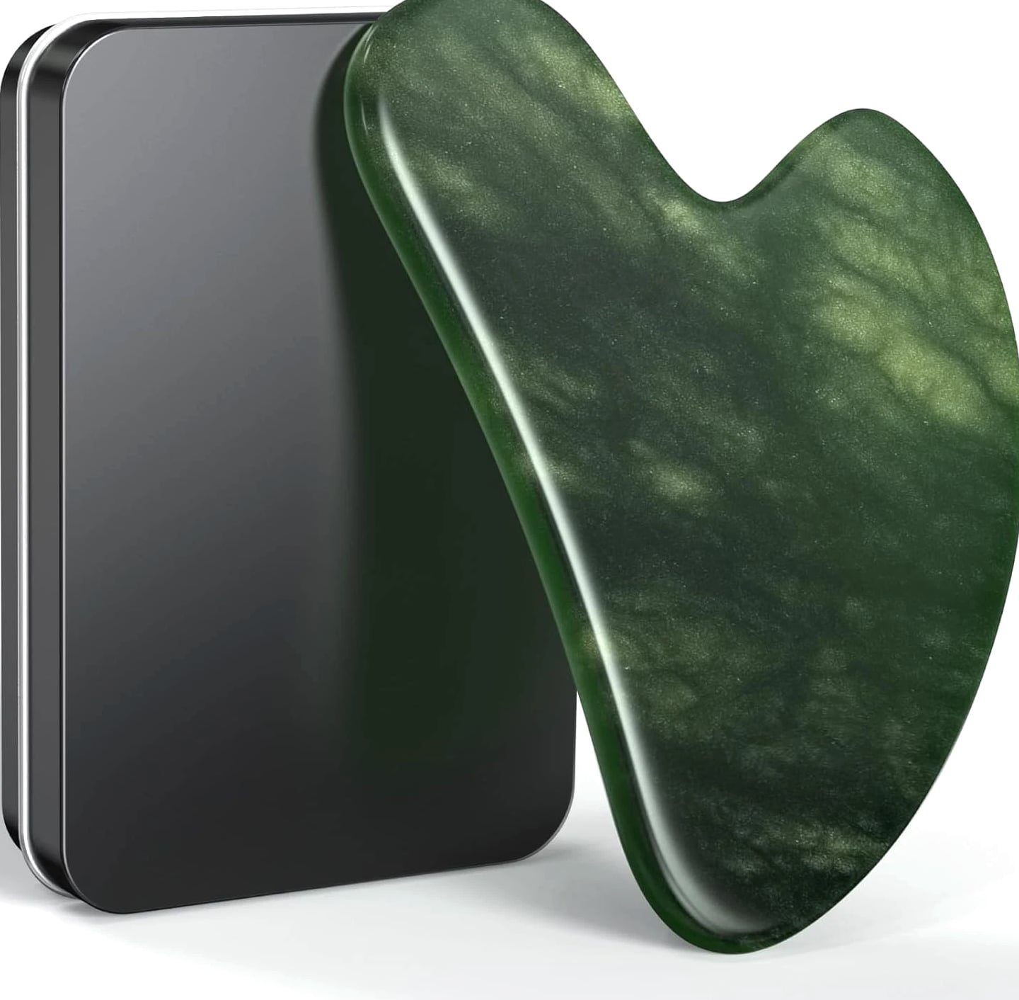 Natural Jade Stone Gua Sha Tool for Face Massage, Therapy and Acupuncture Trigger