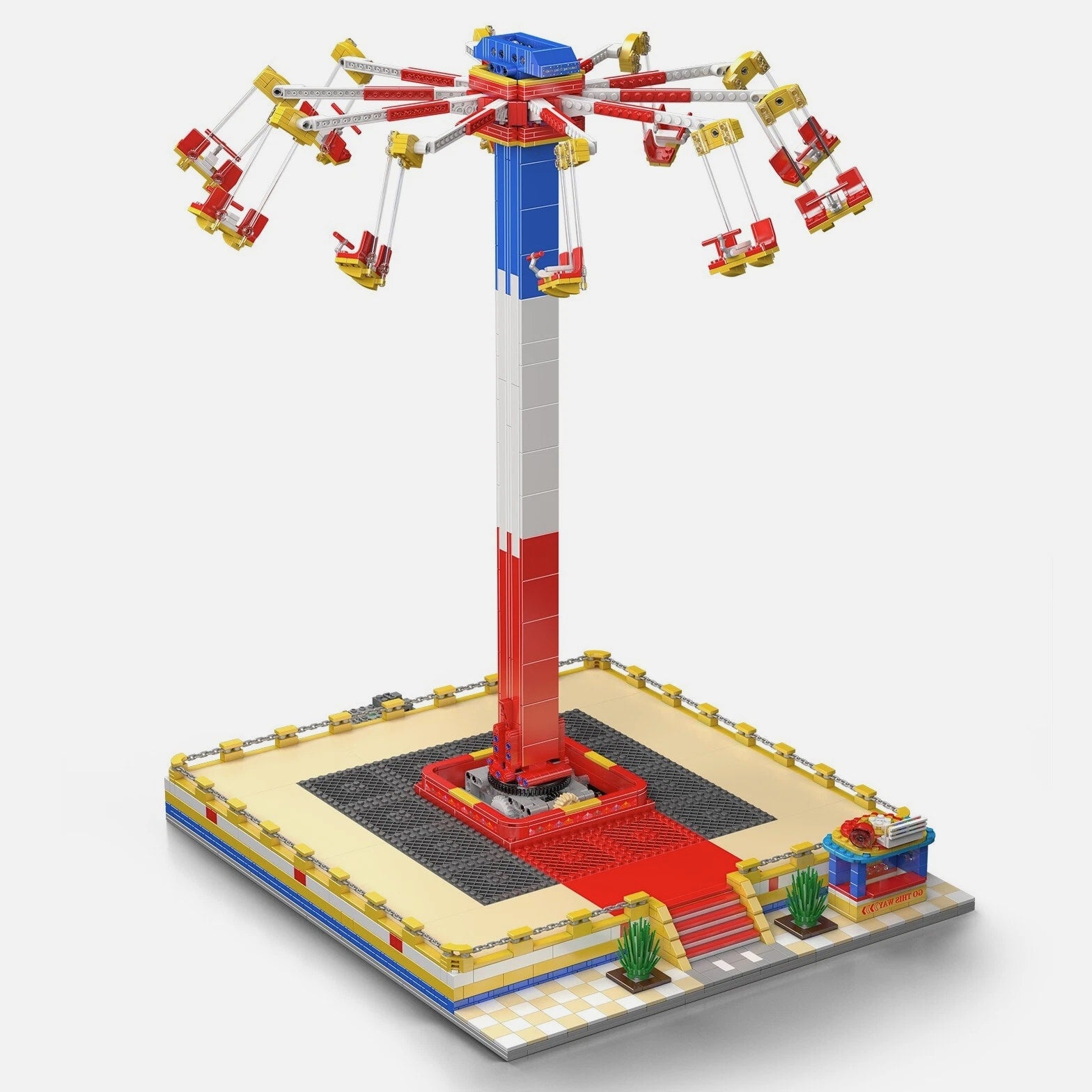 Mould King 11016 Rotating Flying Chair Paradise Building Block Remote Controlled
