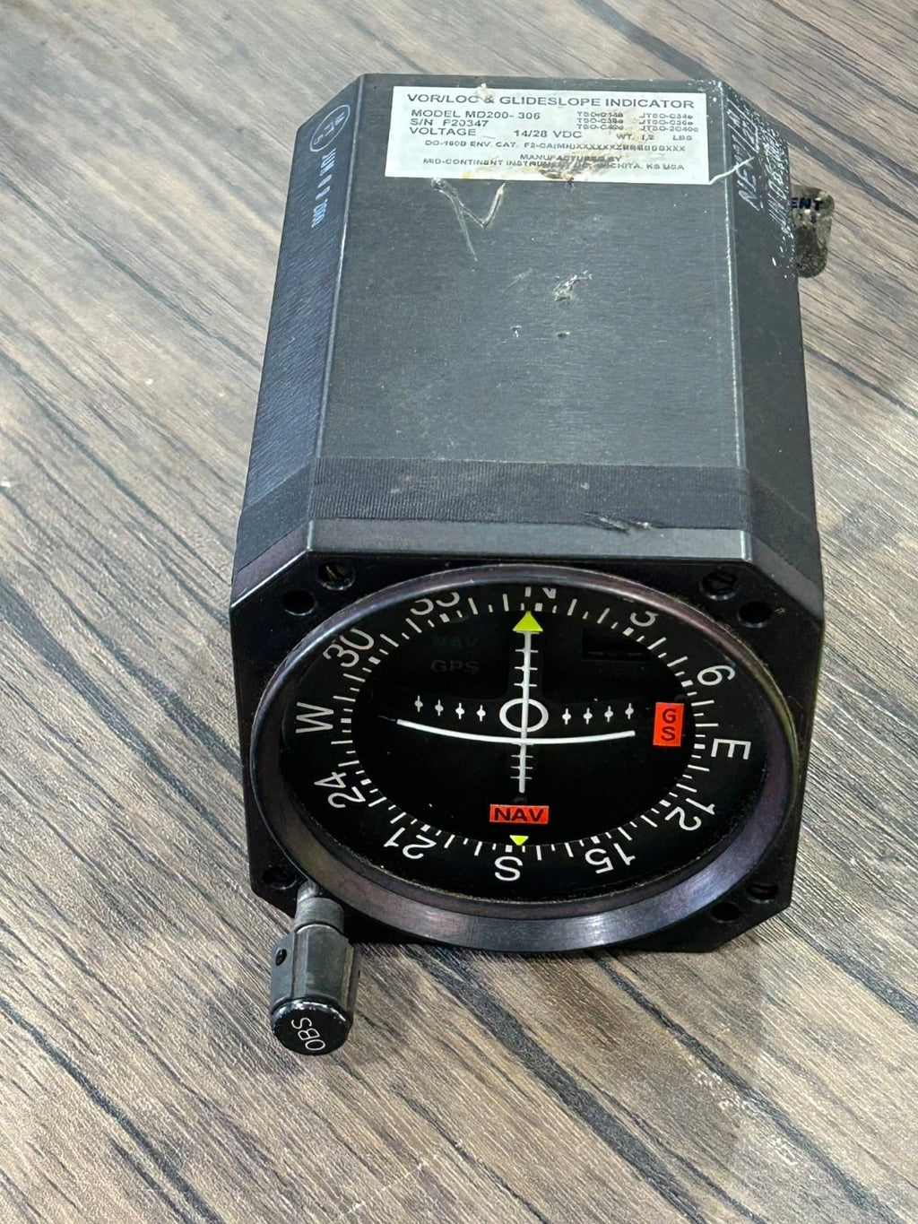 MD200-306 Nav Indicator for Garmin GNS 430w 530w GTN 650 GTN 750 (GI 106A)