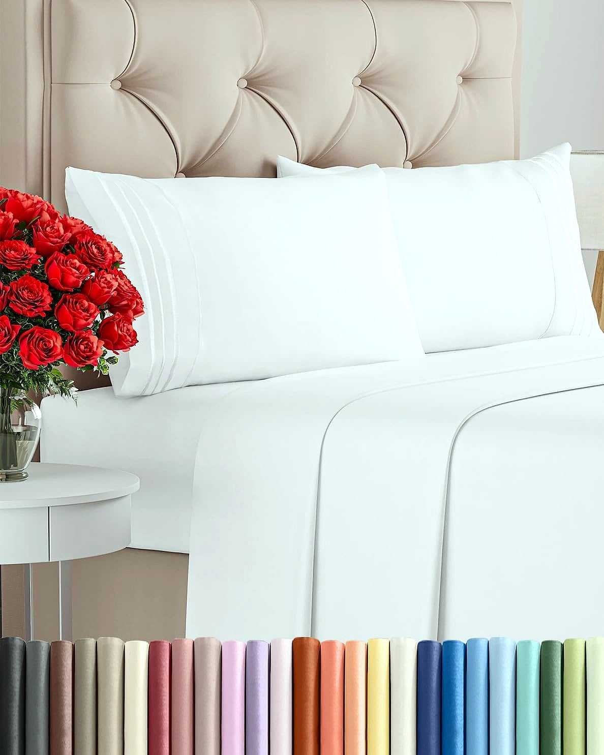 CGK Unlimited Queen Sheet Set with Deep Pockets and Soft Microfiber
