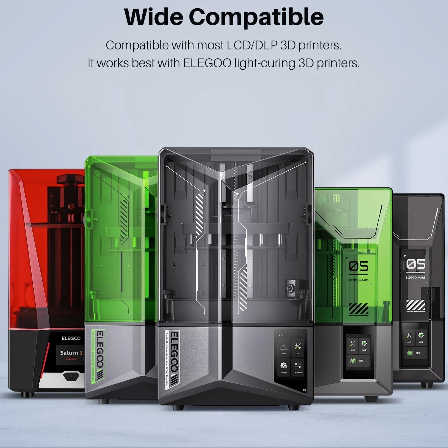 ELEGOO 8K Water Washable Resin, Higher Precision 3D Printer Resin, 405nm, Rapi...