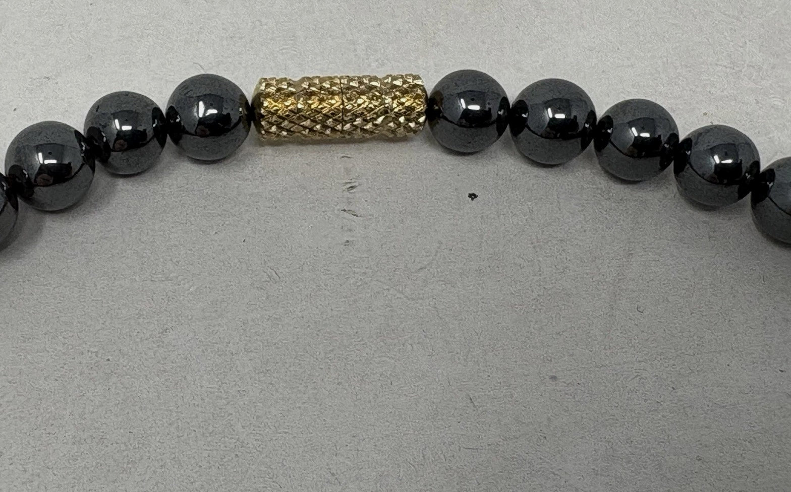 Hematite Beaded Necklace Jewellery Accessory (K1L) Vintage Grey Elegant