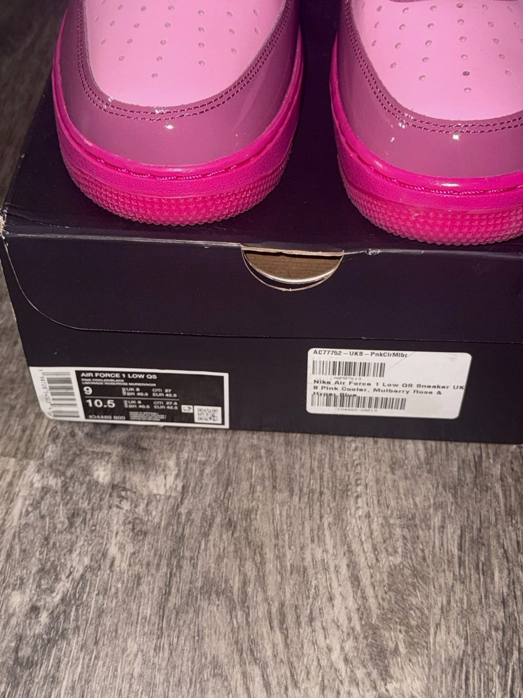 Size 9 - Nike Air Force 1 Low Pink Cooler Patent