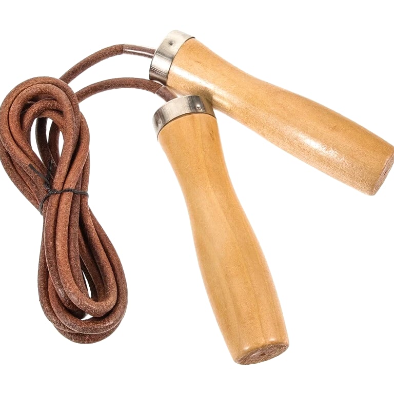 Fitness equipment, skipping rope exercise, indoor and outdoor, wooden handle