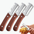 Vegetable Peeler with Wooden Handle and Bottle Opener