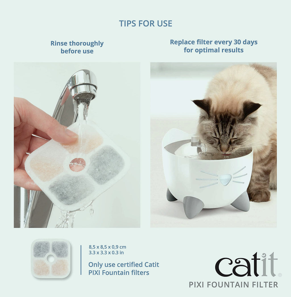 Catit PIXI Replacement Water Filter 6-Pack for Cat Fountains