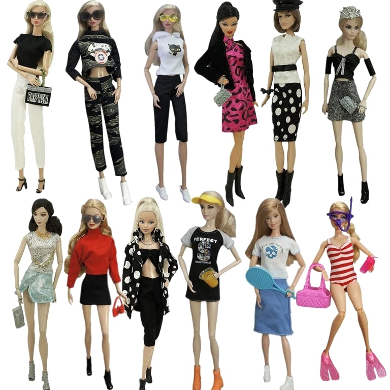 1/6 Doll Clothes Outfits Set Shirt Coat Jacket Skirt Dress Pants Accessory 11.5"