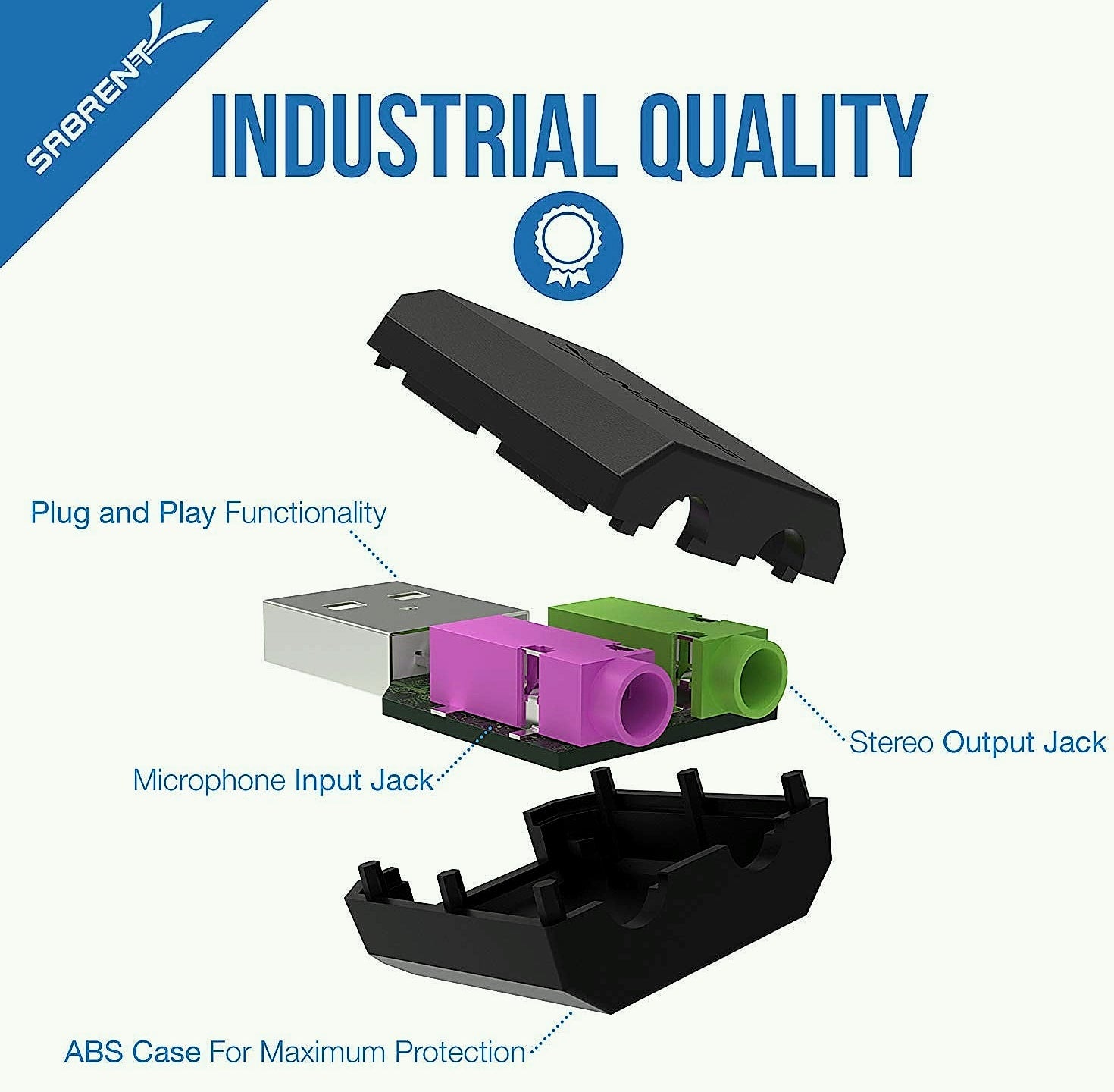 SABRENT AU-MMSA USB External Stereo Sound Adapter