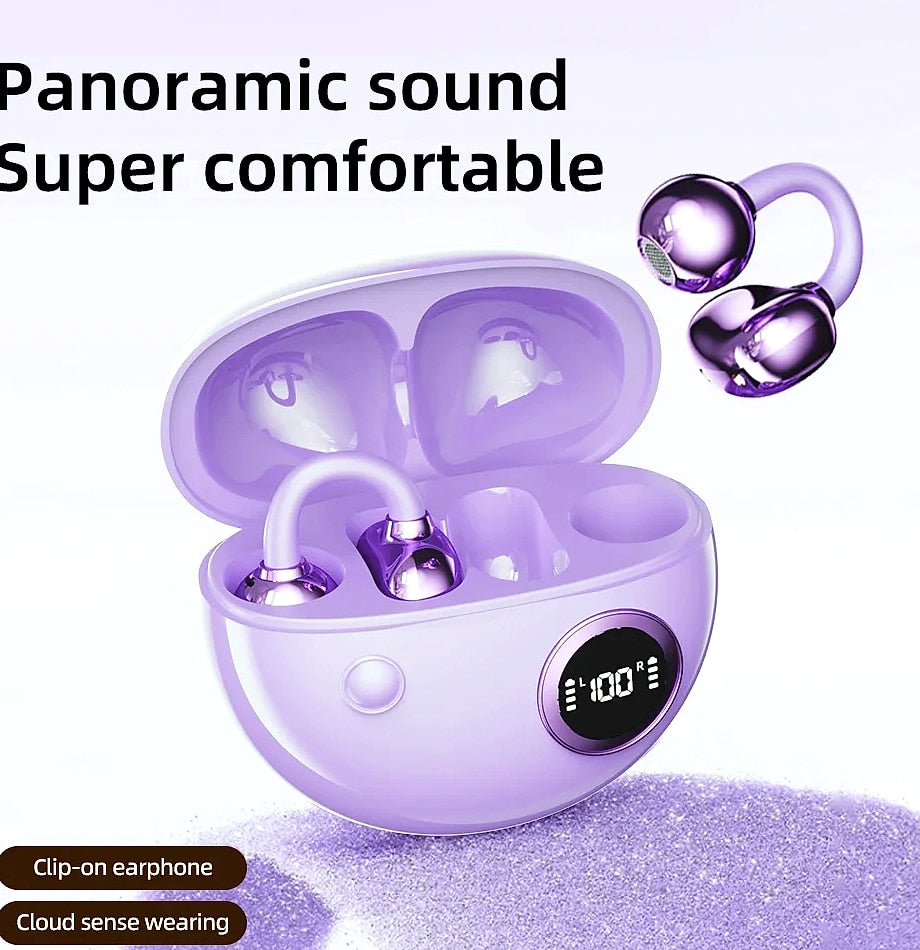 Wireless Ear Clip Bluetooth Headset with 13mm Driver