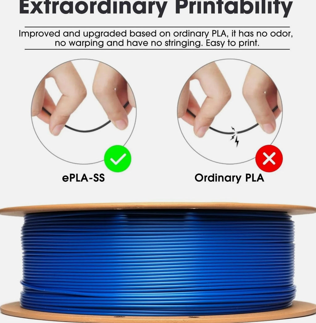 1KG PLA Filament 1.75mm - Blue for High-Speed & Precision 3D Printing