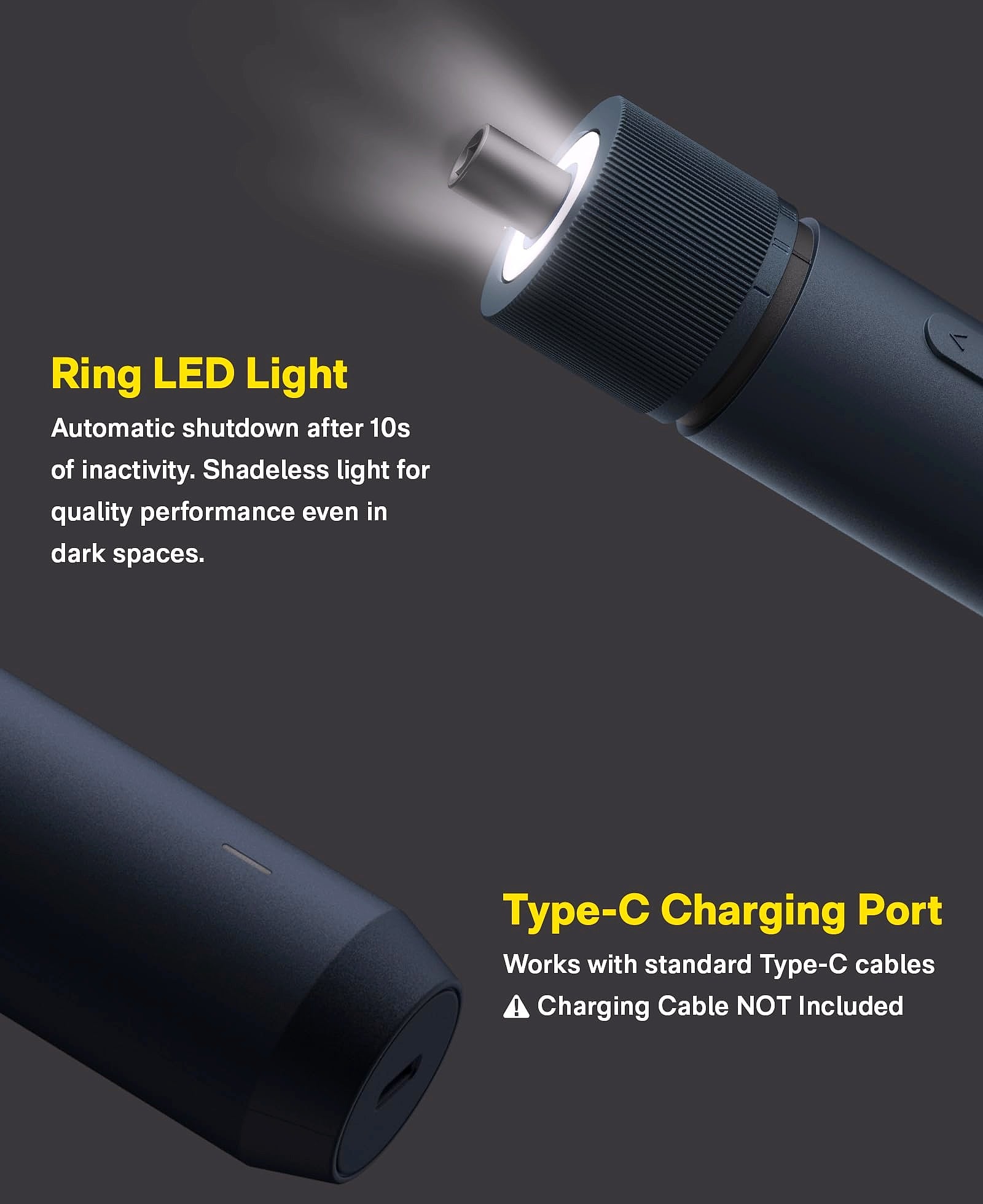 HOTO 25-Piece Electric Screwdriver Kit with LED Light