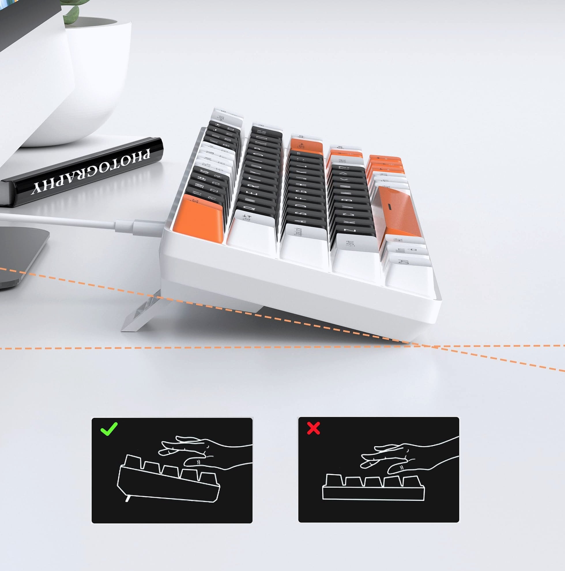 MageGee MK-Box 68-Key Mechanical Gaming Keyboard Compact