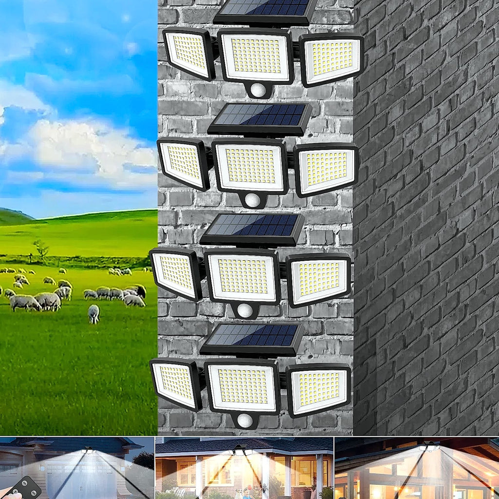 SZRSTH 3-Head Solar Motion Sensor Security Light