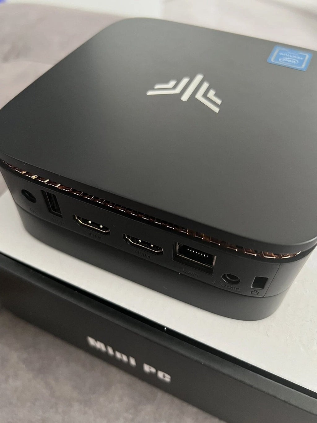 NiPoGi Mini PC 12GB RAM, Pentium J4205, Windows 10 Pro, 256GB mSATA